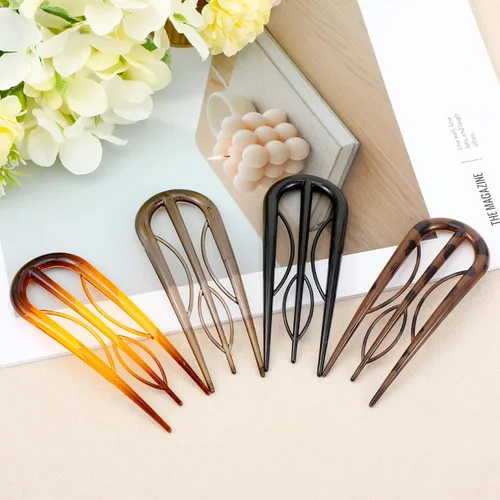 Vista 7 de 4 horquillas para el cabello para mujer, cabello fino y fino, pasadores grandes para cabello fino y grueso, pasador de pelo de torsión francesa