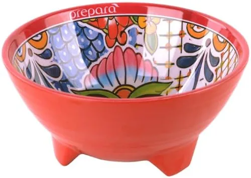 Vista 6 de Prepara Coastal Stripe Taco Prep Bowl, azul/blanco