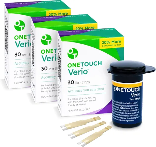 Vista 12 de OneTouch Verio - Tiras de prueba para diabetes, paquete de 60 unidades, para monitor de azúcar en sangre, pruebas de autoglucosa en el hogar, 2