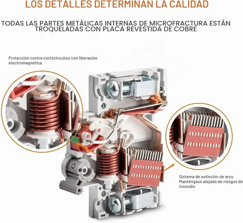 Vista 5 de Disyuntor de 2P DC 6A 500V, interruptor de desconexión solar de montaje en carril DIN para sistema fotovoltaico, batería, inversor, RV y panel