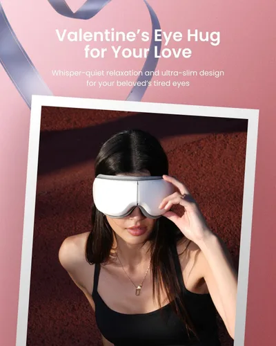 Vista 2 de RENPHO Masajeador de ojos ultrasilencioso con calor, máscara de ojos ligera elegible para la FSA Masajeador facial HSA Relajar Reducir la tensión