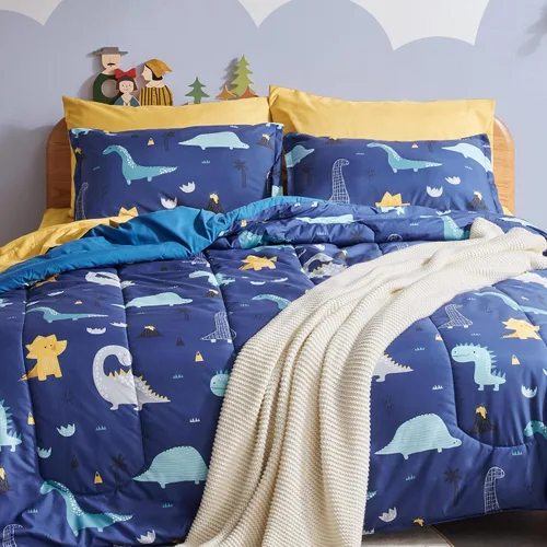 Vista 18 de SLEEP ZONE Juego de edredón de 2 piezas con estampado de 2 piezas para niñas, resistente a la decoloración, lavable a máquina, color rosa ballet