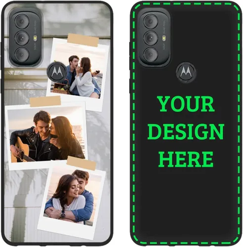 Vista 12 de Funda de teléfono con foto personalizada para Motorola Moto G Power 2022 con imagen, texto, logotipo, nombre, funda negra suave, regalo único