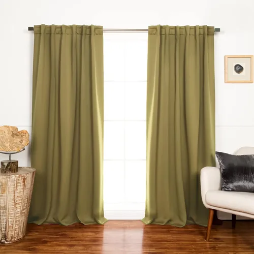 Vista 16 de Best Home Fashion Paneles de cortinas opacas de alta calidad, con aislamiento térmico sólido, cortinas opacas para tratamiento de ventanas