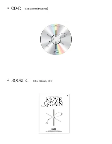 Vista 2 de KARA MOVE AGAIN Álbum de 15 aniversario K-POP SEALED