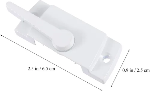 Vista 3 de Hemoton Paquete de 2 cerraduras deslizantes para ventana de doble colgado, cerradura de seguridad y reemplazo para ventanas correderas verticales
