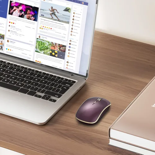 Vista 6 de J JOYACCESS Mouse inalámbrico para laptop, mouse silencioso inalámbrico delgado de 2.4G, mouse inalámbrico portátil de 3200 DPI, mouse inalámbrico