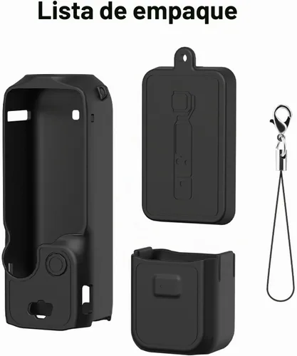 Vista 7 de Funda protectora de silicona para DJI Osmo Pocket 3 Funda de silicona Funda protectora Handheld Gimbal Action Camera Accesorios (negro)