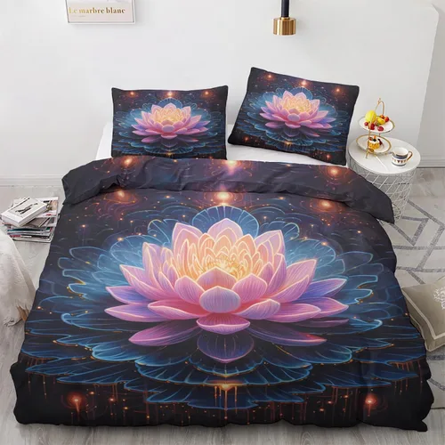Vista 51 de Funda de edredón abstracta tamaño individual Juego de ropa de cama de arte colorido 2 piezas Funda de edredón con patrón de microfibra suave