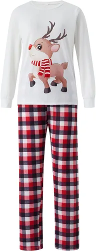 Vista 3 de FULA-bao Pijamas familiares de Halloween a juego, conjuntos de pijamas con estampado de calabaza a rayas, conjuntos de pijama de manga larga