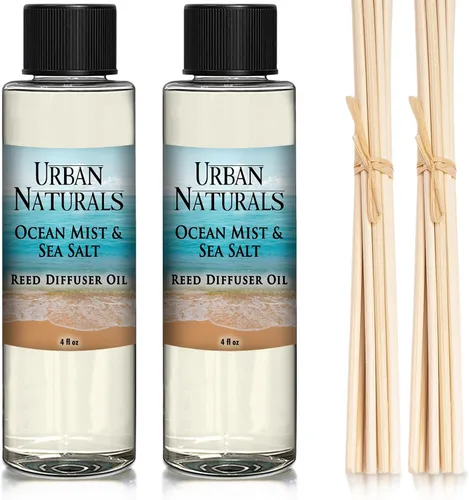 Vista 99 de Urban Naturals Recambio de aceite difusor de varillas ámbar y lavanda, lavanda relajante, ámbar cálido, aroma calmante para habitación, 4 onzas +