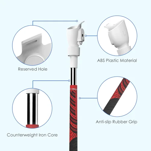 Vista 5 de ZyberGears VR Golf Club Attachment for Oculus Quest 2 Accessories, Golf Club Adapter Compatible with Meta Quest 2 Left and Right Controller Grips