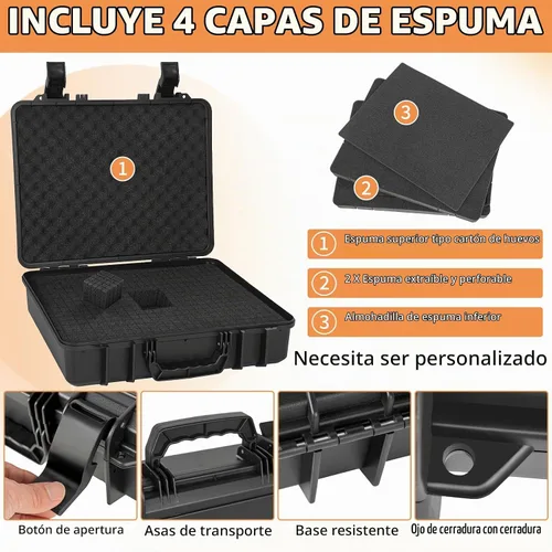 Vista 3 de Estuche rígido resistente para portátiles y accesorios de 15,6