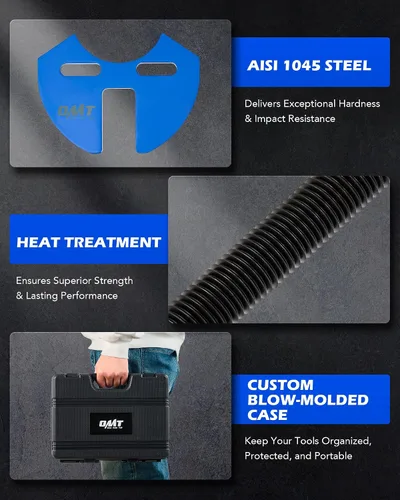 Vista 7 de Orion Motor Tech - Kit de herramientas para extracción de cubo de rueda, juego de herramientas para quitar el rodamiento del buje compatible