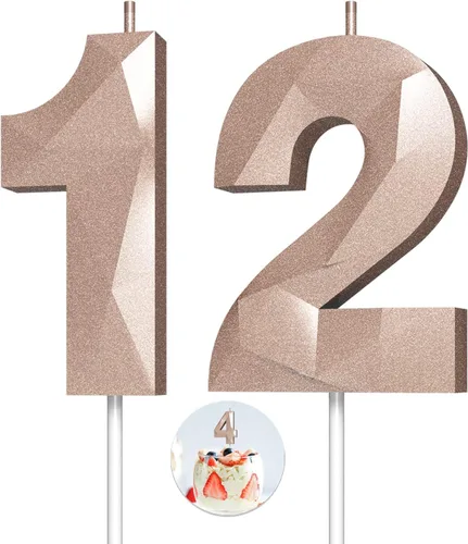 Vista 50 de Velas de cumpleaños con números (0 velas negras), forma de diamante 3D, decoración de pastel de feliz cumpleaños para niños y hombres, cumpleaños