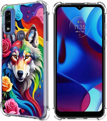 Vista 11 de Funda para Moto G Pure/Moto G Power 2022/Moto G Play 2023, colorida funda protectora de poliuretano termoplástico resistente a los arañazos