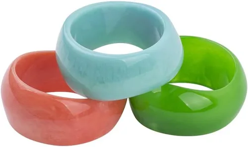 Vista 2 de COLORFUL BLING Brazalete grueso de acrílico con diseño geométrico de caramelo transparente, diseño de carey, ancho y grueso, para mujer, joyería