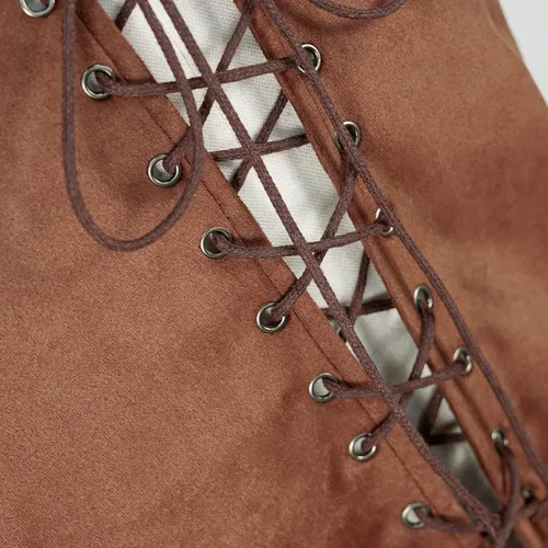 Vista 6 de Teyujosem Chaleco medieval de pirata para hombre, con cordones, steampunk renacentista