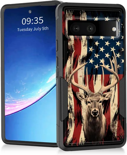 Vista 107 de Funda para Pixel 7a, resistente de doble capa híbrida de policarbonato duro de goma suave a prueba de golpes para Google Pixel 7A 6.1 pulgadas