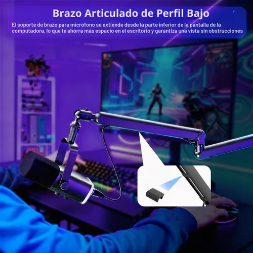 Vista 7 de Aqdocvf Brazo de brazo de micrófono - Soporte de brazo de micrófono