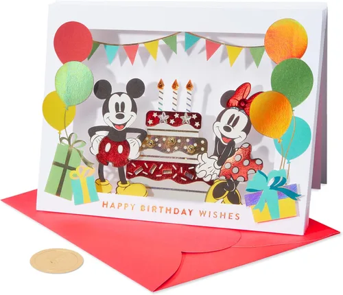 Vista 4 de Papyrus Tarjeta de cumpleaños de Mickey y Minnie Mouse (Tan maravillosa como tú)