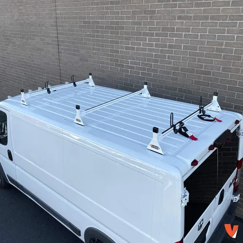 Vista 11 de Sistema de estante H1 de acero para Dodge ProMaster 2013-On, Blanco