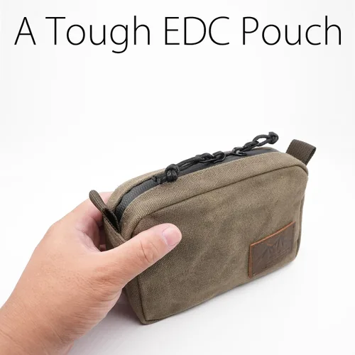 Vista 8 de Bolso Diodrio para Cinturón para Hombres y Mujeres con Cremalleras YKK, Bolso de Cintura para Senderismo, Resistente al Agua, Lona Cera, Oliva