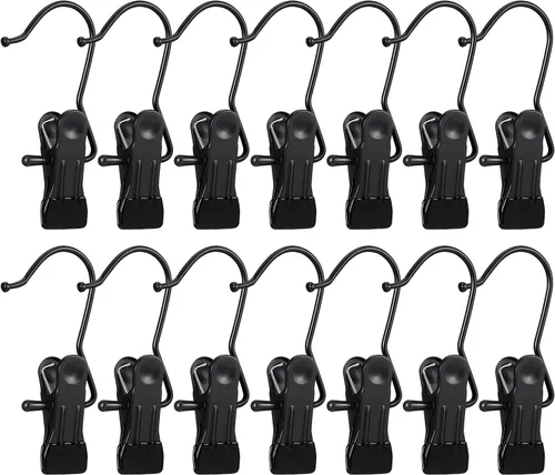 Vista 13 de Paquete de 30 ganchos organizadores de leggings para armario, soporte para botas, clips para colgar, perchas multifuncionales portátiles de un solo
