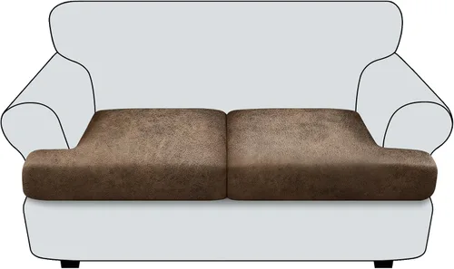 Vista 112 de Funda de cojín para sofá con aspecto de cuero, 1 unidad, elástica, para sala de estar, funda de cojín individual para sofá, protector de asiento