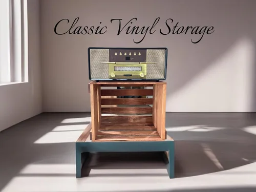 Vista 5 de Darla'Studio 66 Soporte para discos de vinilo Caja de madera