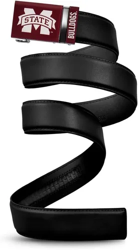 Vista 13 de Mission Belt Con licencia oficial de la NC Alabama Crimson Tide Crimson Tide (Cuero Negro)