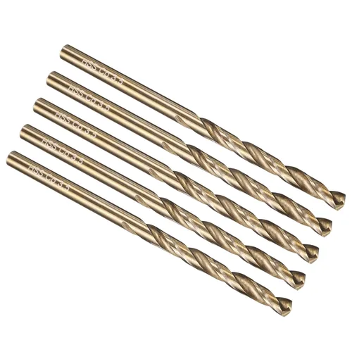 Vista 251 de PATIKIL Broca Jobber de 0.039 in, vástago recto M35 cobalto 5% acero de alta velocidad 135° acabado dorado para metal duro de acero inoxidable - 2