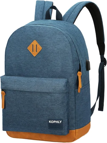 Vista 14 de Mochila Grande de Equipaje de Mano para Portátil para Viajes, Azul