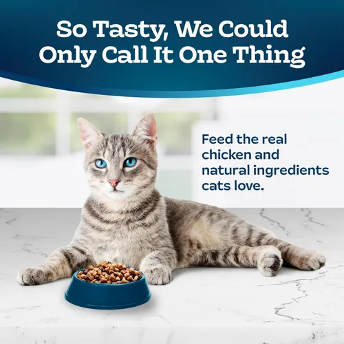Vista 3 de Blue Buffalo Tastefuls Alimento seco natural para gatos adultos mayores de 7 años, control de bolas de pelo, receta de pollo y arroz integral, bolsa