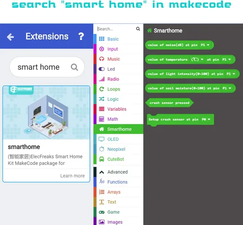 Vista 5 de ELECFREAKS Microbit Smart Home Kit Micro:bit Sensor Starter Kit Pulpo Series Sensor, kit de programación DIY con módulos electrónicos
