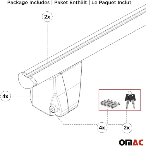 Vista 9 de OMAC Barras transversales de techo para Mazda CX-5 2013-2016 bloqueable 165 libras aluminio negro 2 piezas se adapta a soportes de carga Fixpoints