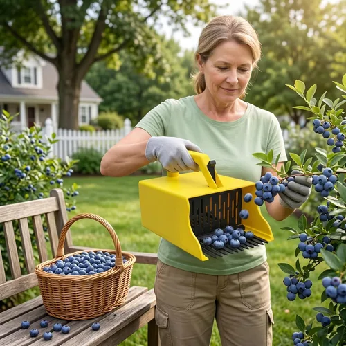 Vista 8 de Blueberry Picker, Efficient Comb Berry Picker Tool Blueberry Rake with Ergonomic Comfort Grip Handle for Garden Harvesting Berry rake