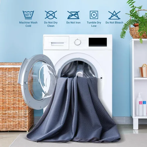 Vista 6 de MUXHOMO Paquete de 2 protectores de colchón tamaño matrimonial impermeables, transpirables y silenciosos, con bolsillo profundo de 8 a 21 pulgadas