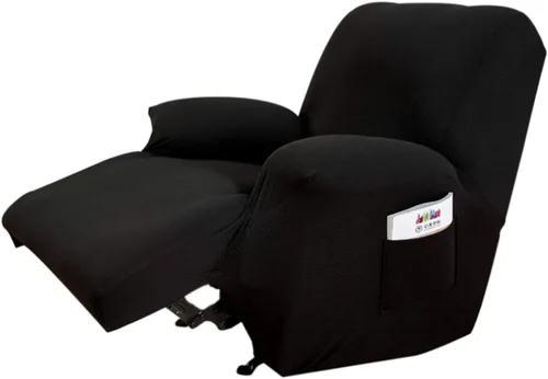 Vista 3 de MarCielo Funda elástica para sillón reclinable, 1 pieza, funda para sofá, funda para silla de muebles (negro)