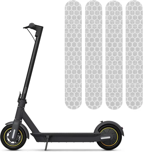 Vista 11 de TOMALL Adhesivos reflectantes de noche autoadhesivos, tira de advertencia impermeable compatible con Ninebot Max G30, accesorios de decoración