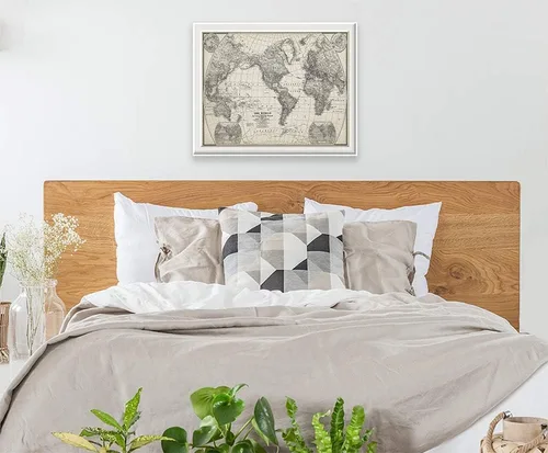 Vista 5 de Impresión en blanco y negro de mapa del mundo 1922, gran decoración para la oficina en casa y la escuela, póster de pared clásico para el aula, gran