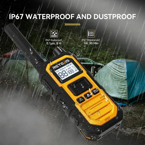 Vista 2 de Retevis RB48PLUS GMRS Walkie Talkies de largo alcance, IP67 impermeable