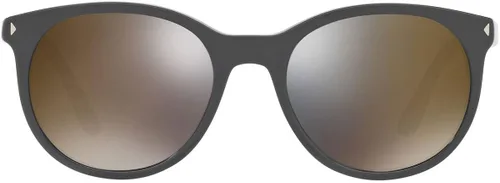 Vista 2 de Prada PR06TS VAT4L0 - Lentes de sol redondos color gris PR06TS tamaño 2.087in, Gris Oscuro Espejo Oro