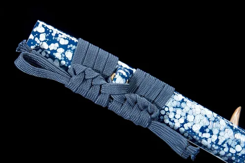 Vista 5 de Espada katana templada de arcilla T10 forjada a mano