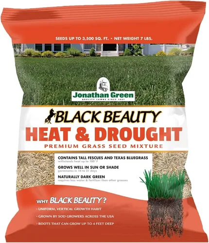 Vista 6 de Jonathan Green (10514) Semillas de césped Black Beauty resistentes al calor y sequía - Semilla de césped para temporada fresca (3 libras)