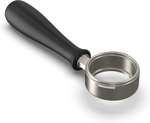 Vista 4 de Rancilio Silvia Portafiltro sin fondo de 2.283 in – Portafiltro italiano auténtico con cesta de 3 tazas. Se adapta a máquinas de espresso domésticas