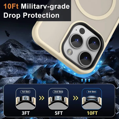 Vista 266 de MOCCA - Funda magnética resistente para iPhone XR de 6.1 pulgadas, compatible con MagSafe, funda con protección contra caídas de grado militar