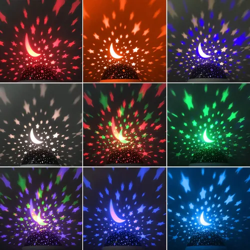 Vista 3 de Luz nocturna para niños, juguetes para niños y niñas de 3, 4, 5, 6, 7, 8 años, proyector de estrellas con rotación de 360 grados, 4 bombillas LED