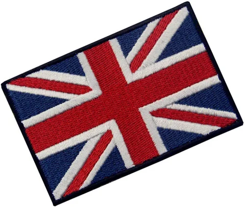 Vista 3 de EmbTao Parches British Union Jack Bordado Bandera de Inglaterra Reino Unido Gran Bretaña Gancho & Bucle Emblema