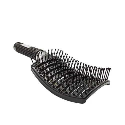 Vista 5 de Herramientas de peinado y cepillo de masaje desenredante cepillo curvado ventilado para cabello grueso y rizado